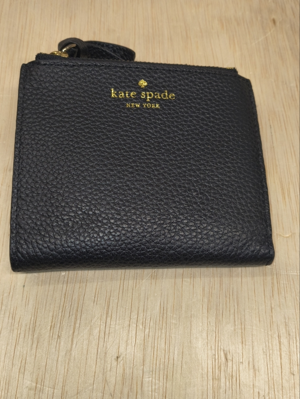 Kate Spade New York Mulberry Street Malea Pebbled Leather Small Wallet Black